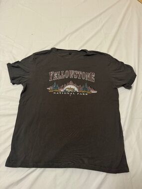 Yellowstone National Park Graphic Tee Dark Gray – Men’s Large